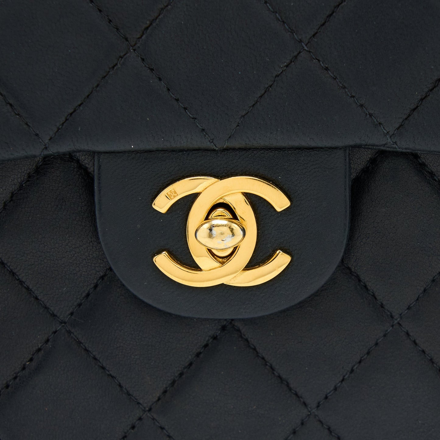 Chanel  Square Flap Bag Lambskin Black