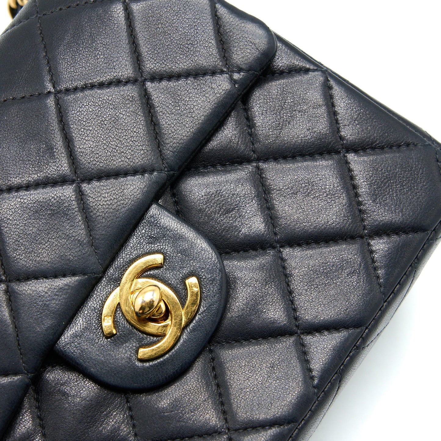 Chanel  Square Flap Bag Lambskin Black