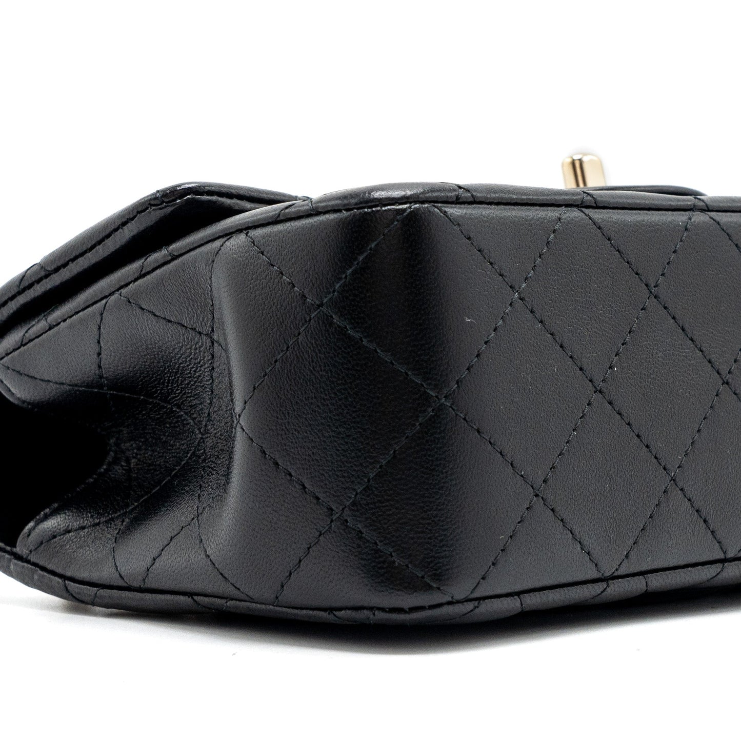 Chanel Top Handle Mini Rectangular Lambskin Black L(Microchip)