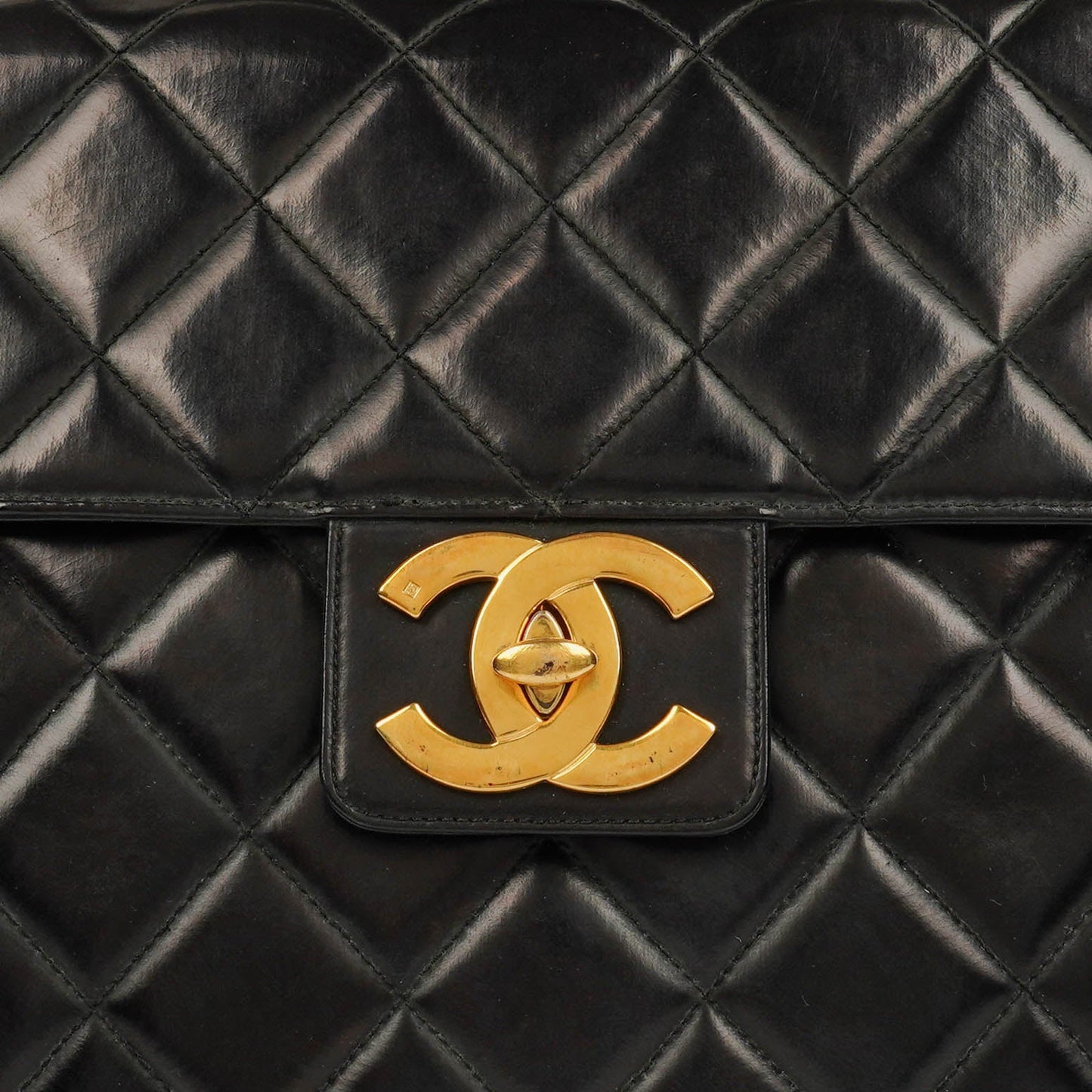 Chanel CC Maxi Logo Black Briefcase