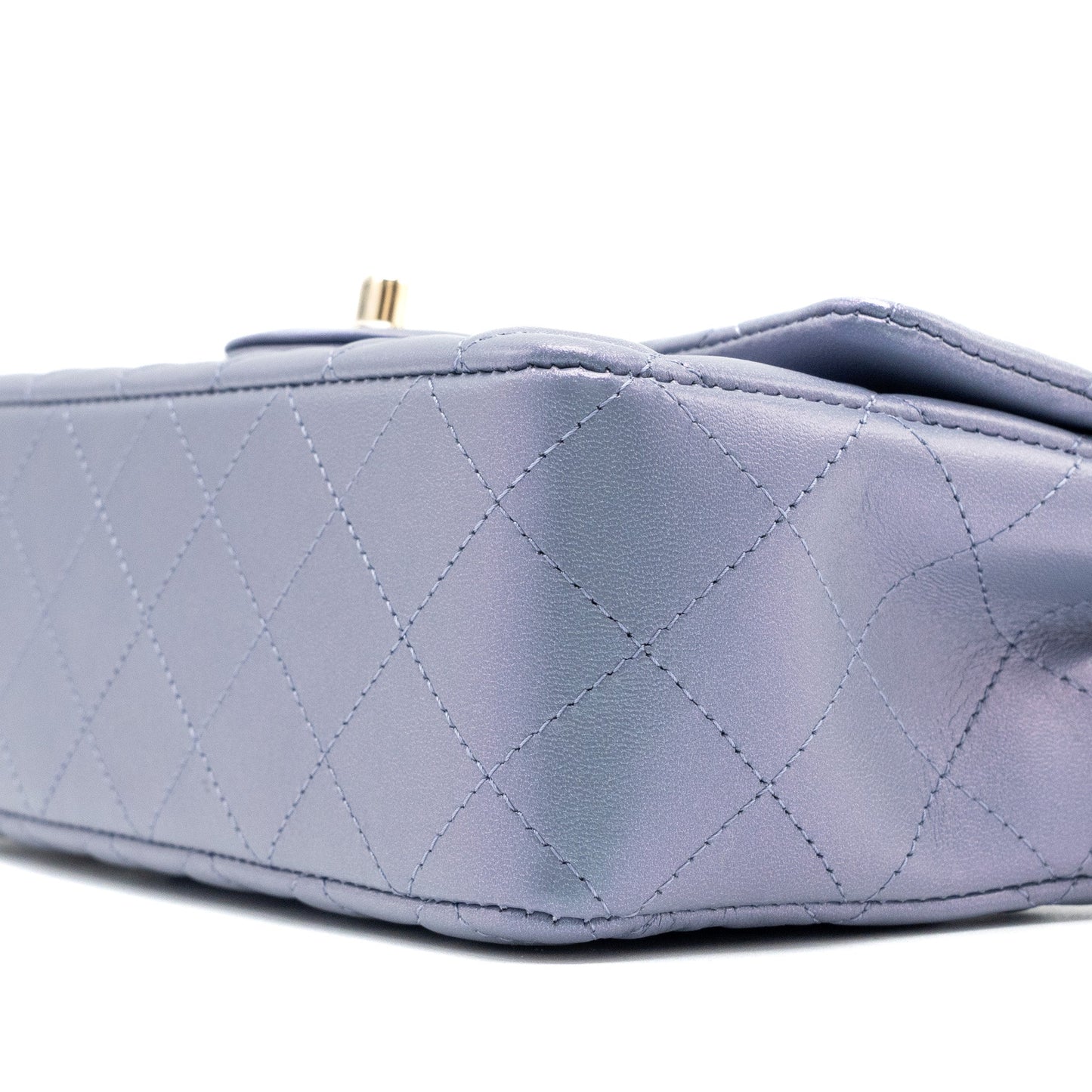 Chanel classic mini rectangular flap bag lambskin iridescent light purple L (microchip)