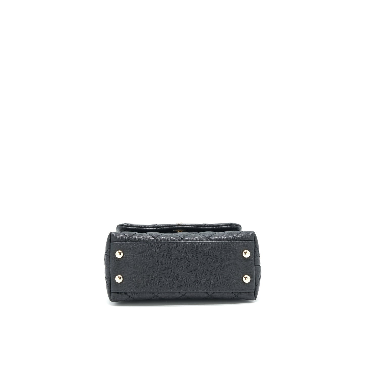 Chanel Coco Handle Extra Mini Black Embossed Handle L