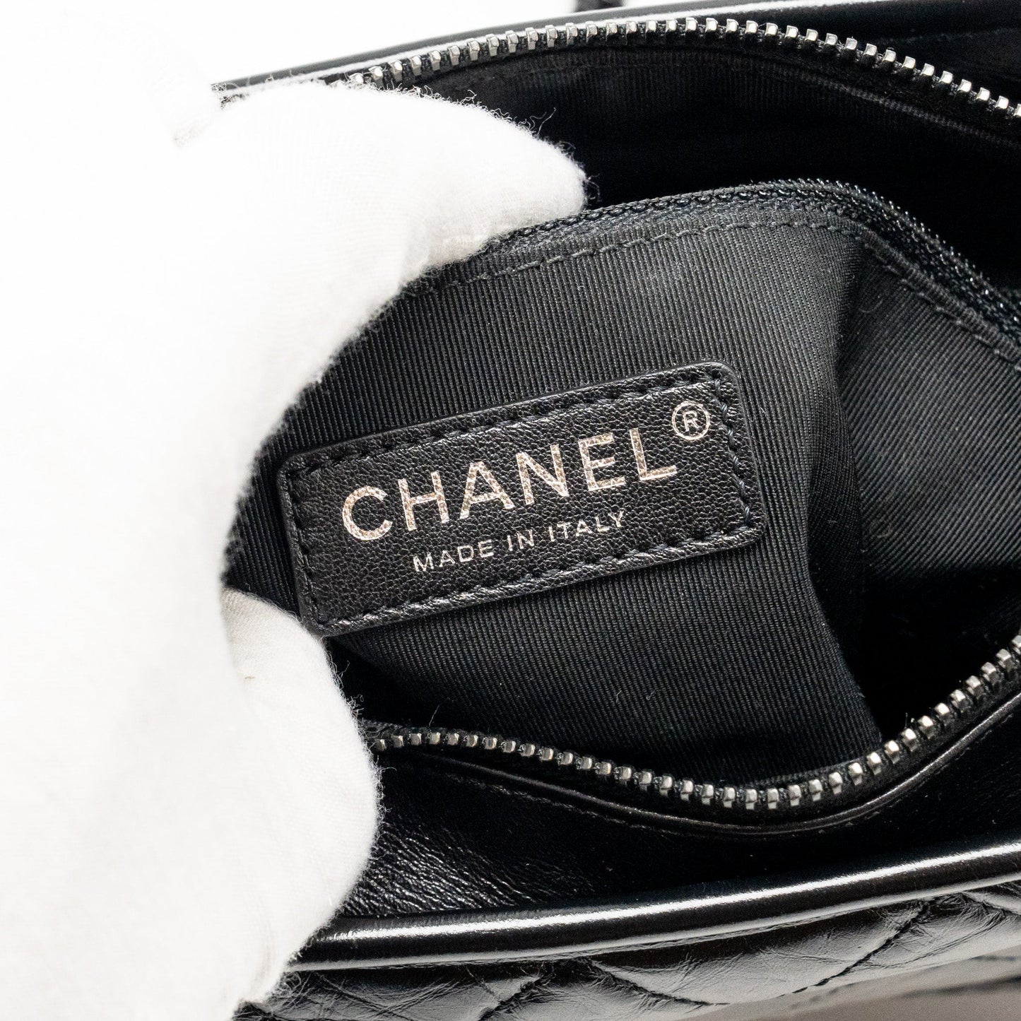 CHANEL Small Gabrielle Hobo Bag Aged Calfskin So Black