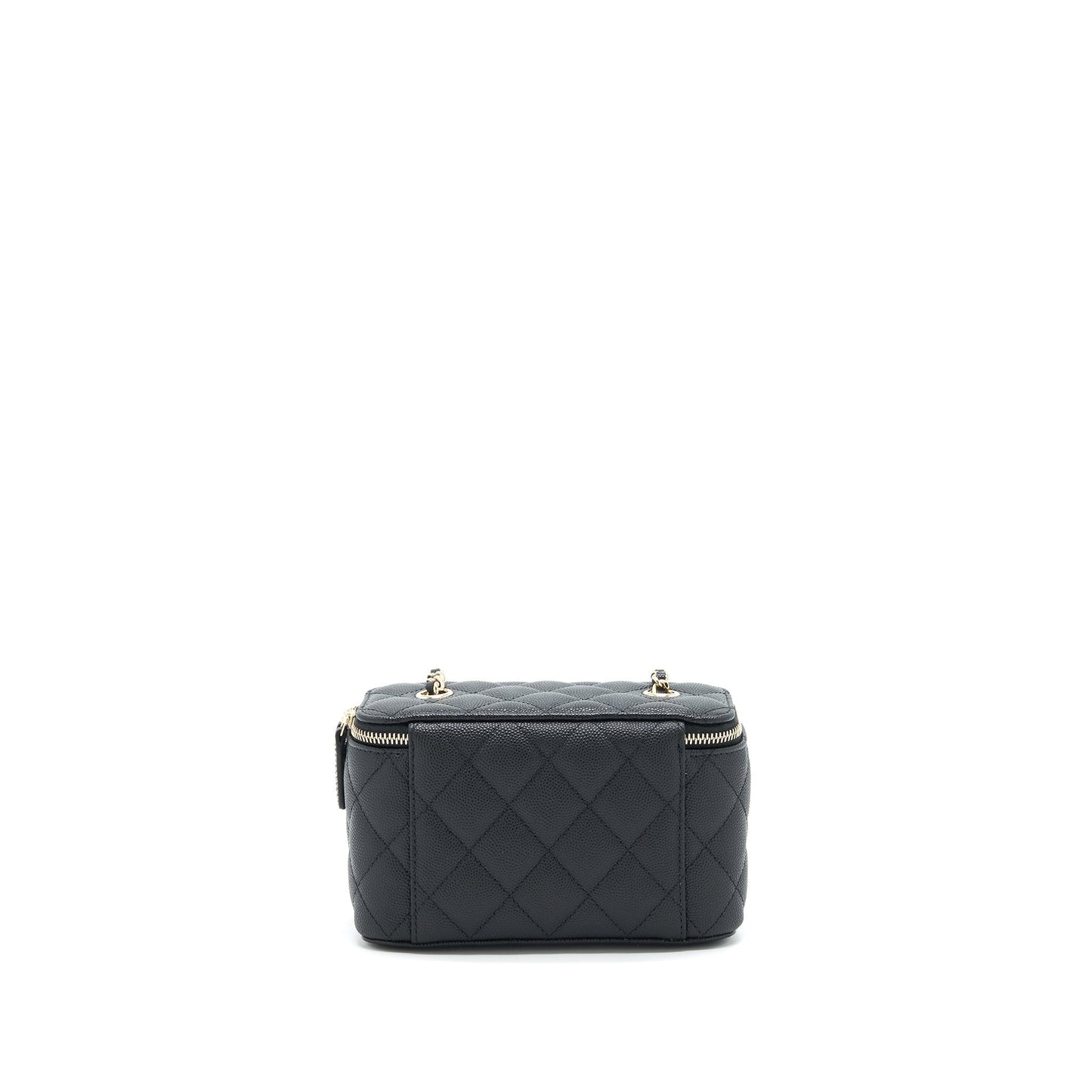 Chanel Small Long Vanity With Chain Caviar  Black L