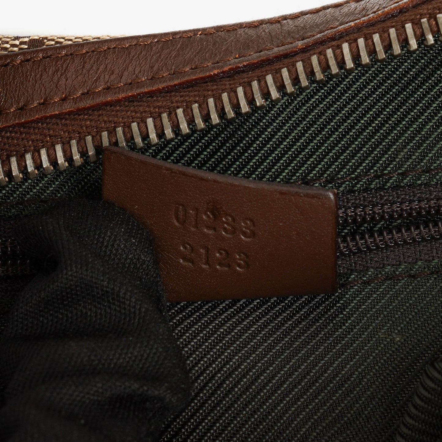 Gucci Monogram GG Canvas and Leather Hobo Shoulder Bag