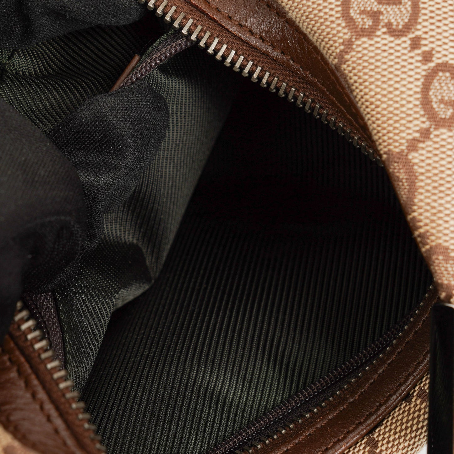 Gucci Monogram GG Canvas and Leather Hobo Shoulder Bag