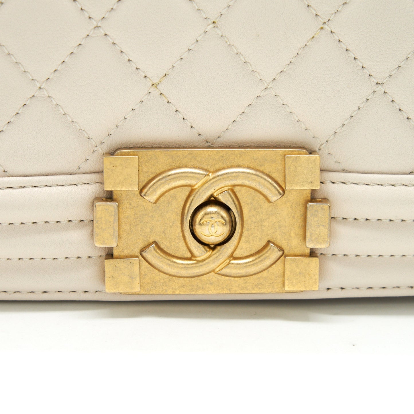 Chanel Small Boy Chanel Calfskin white