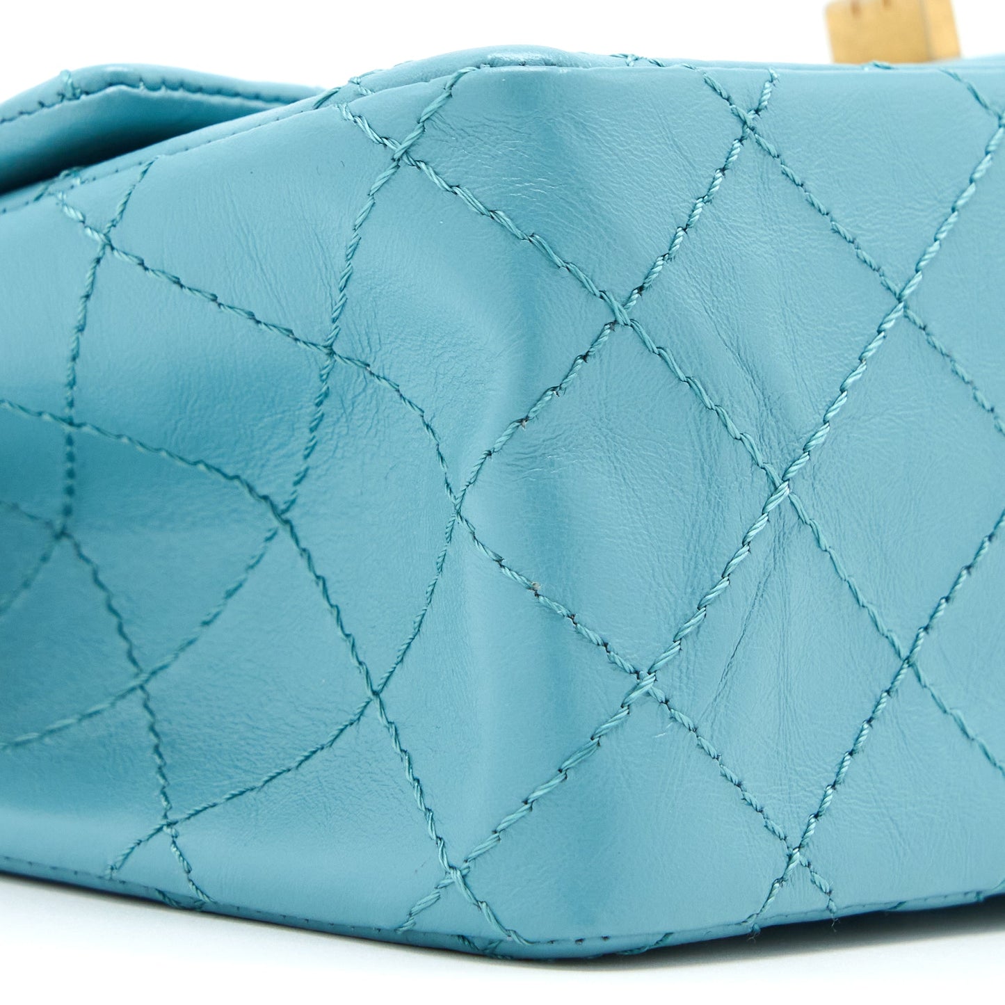 Chanel Mini 2.55 Reissue Flap Bag Aged Calfskin Light Blue