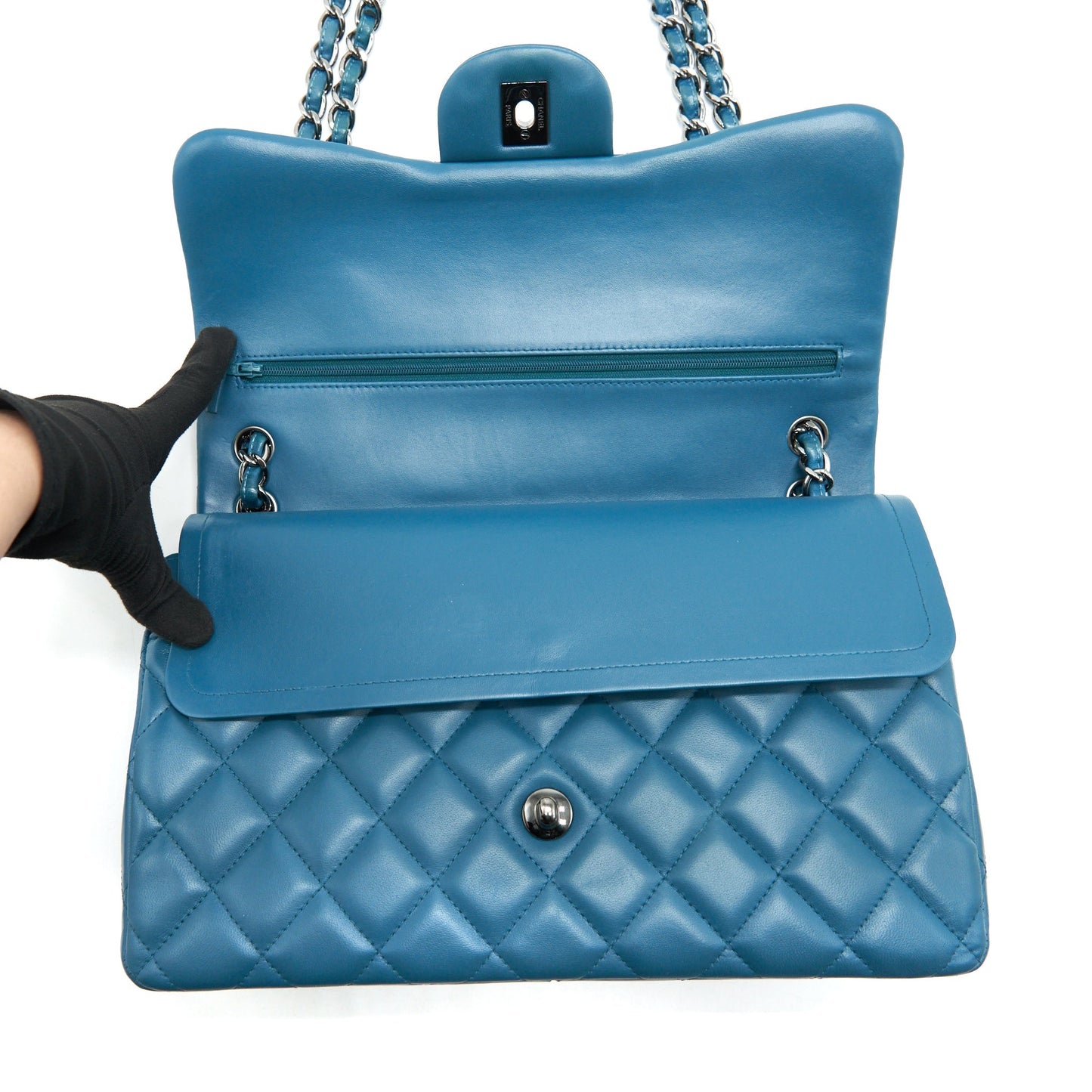 Chanel Jumbo Classic Double Flap Bag Lambskin Green