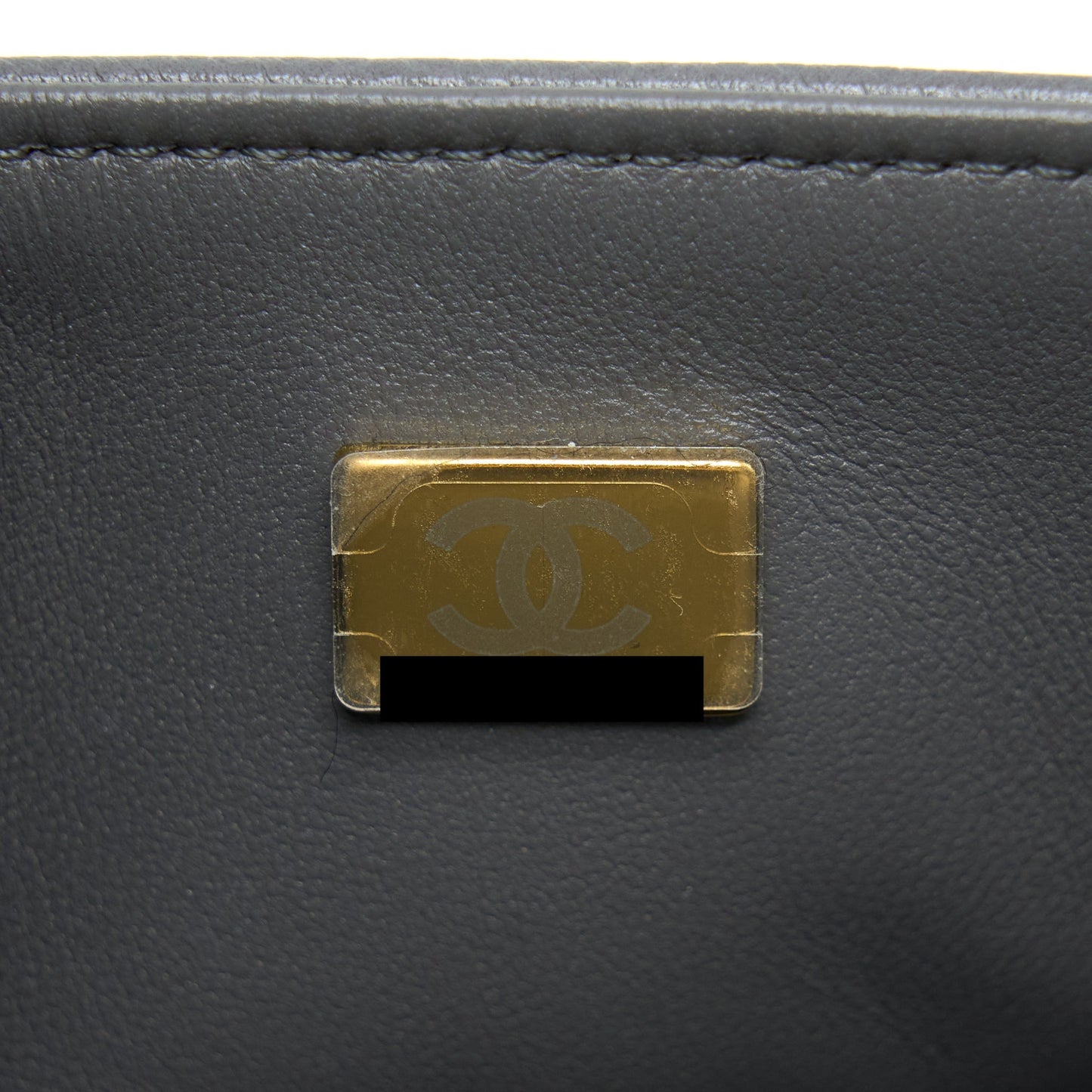 Chanel Small Boy Bag Caviar Grey  (Microchip)