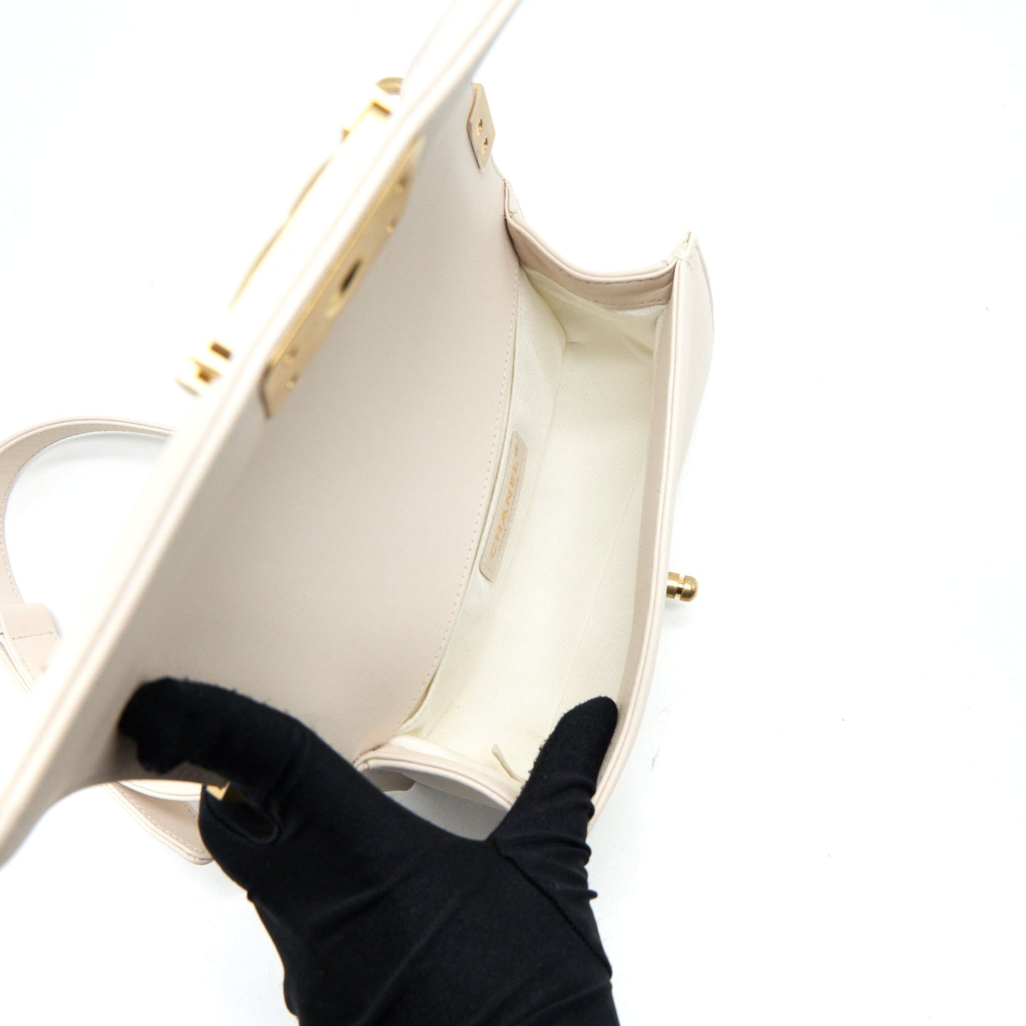 Chanel Small Boy Chanel Calfskin white