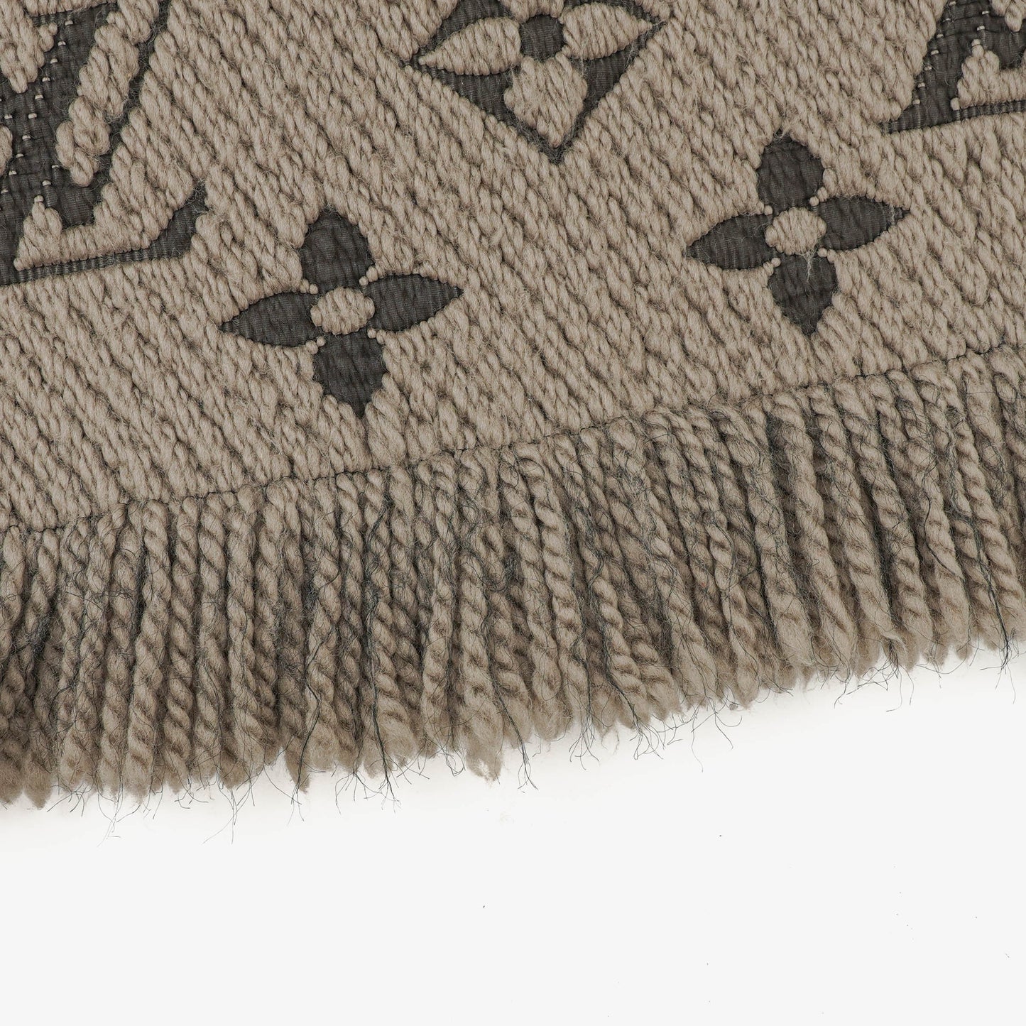 Louis Vuitton Logomania Wool Silk Scarf Grey