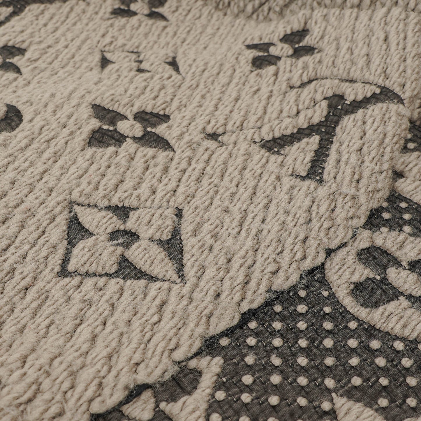 Louis Vuitton Logomania Wool Silk Scarf Grey