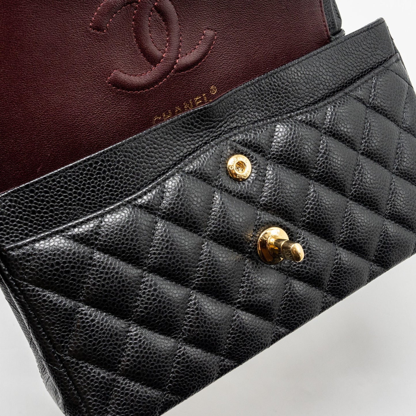 Chanel Small classic double flap bag caviar black