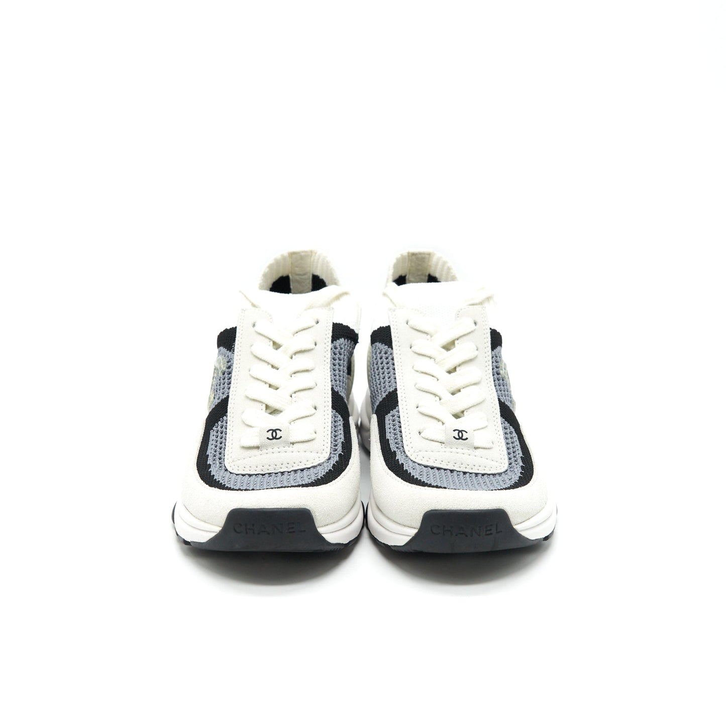 CHANEL CC LOGO SNEAKER WHITE/GREY/BLACK Handbag