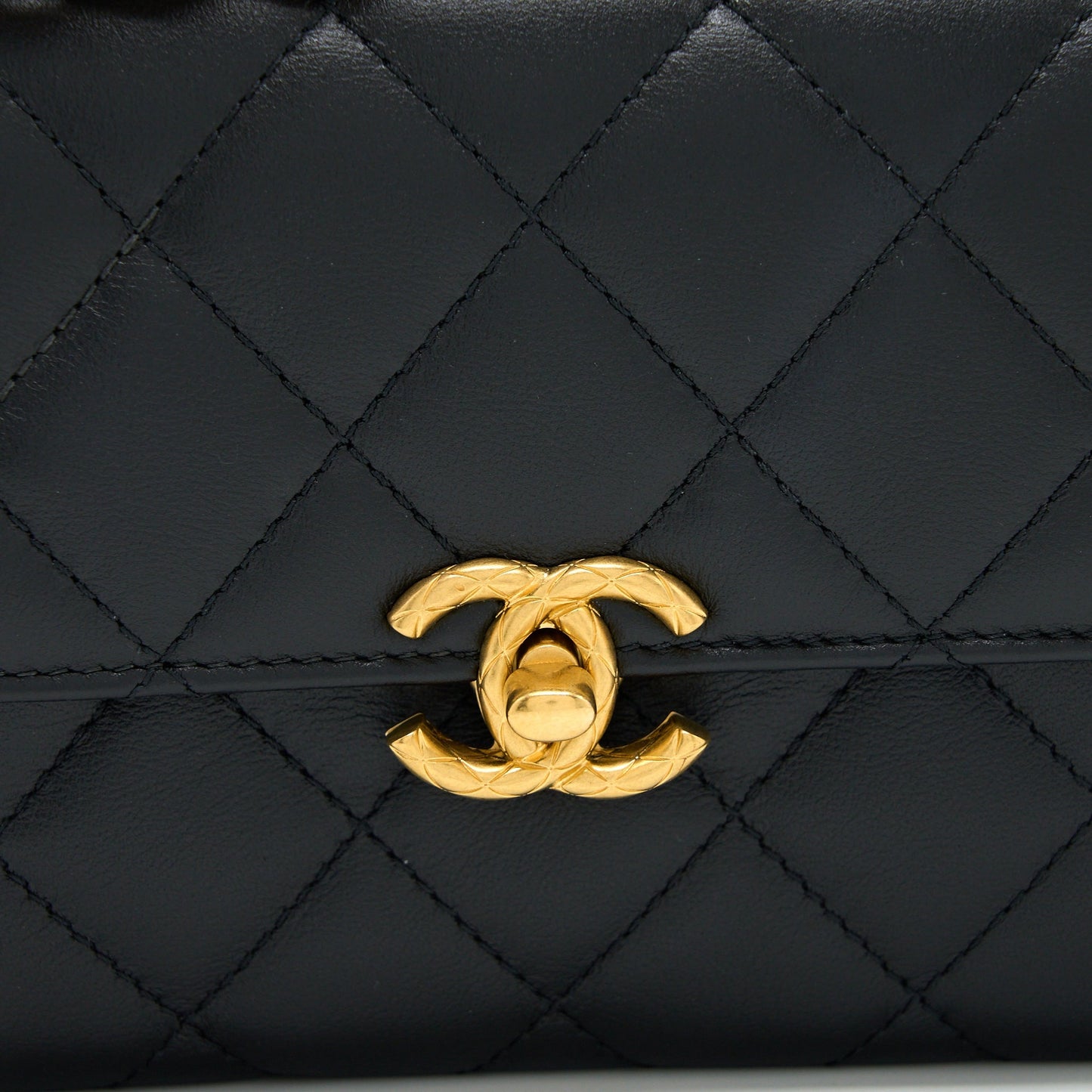 Chanel 22S Seasonal Flap Bag Calfskin Black Brushed