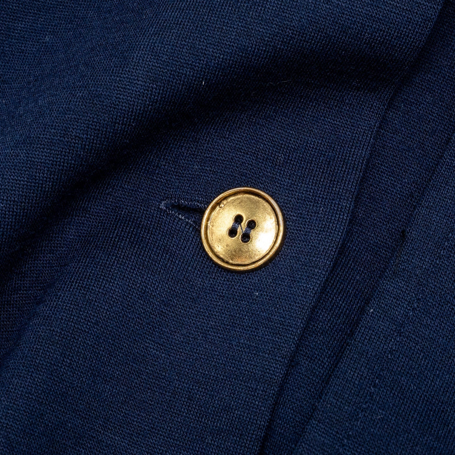 Saint Laurent size 38 embroidered monogram overshirt in wool dark blue