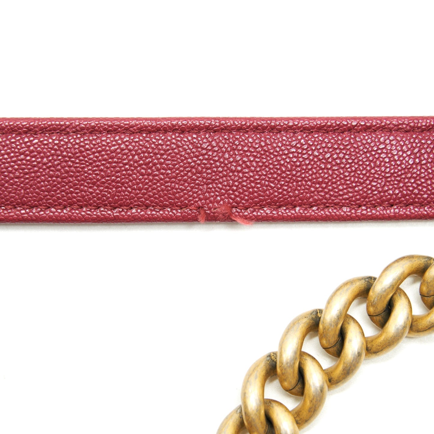 Chanel medium Boy Bag Caviar Raspberry Red brushed