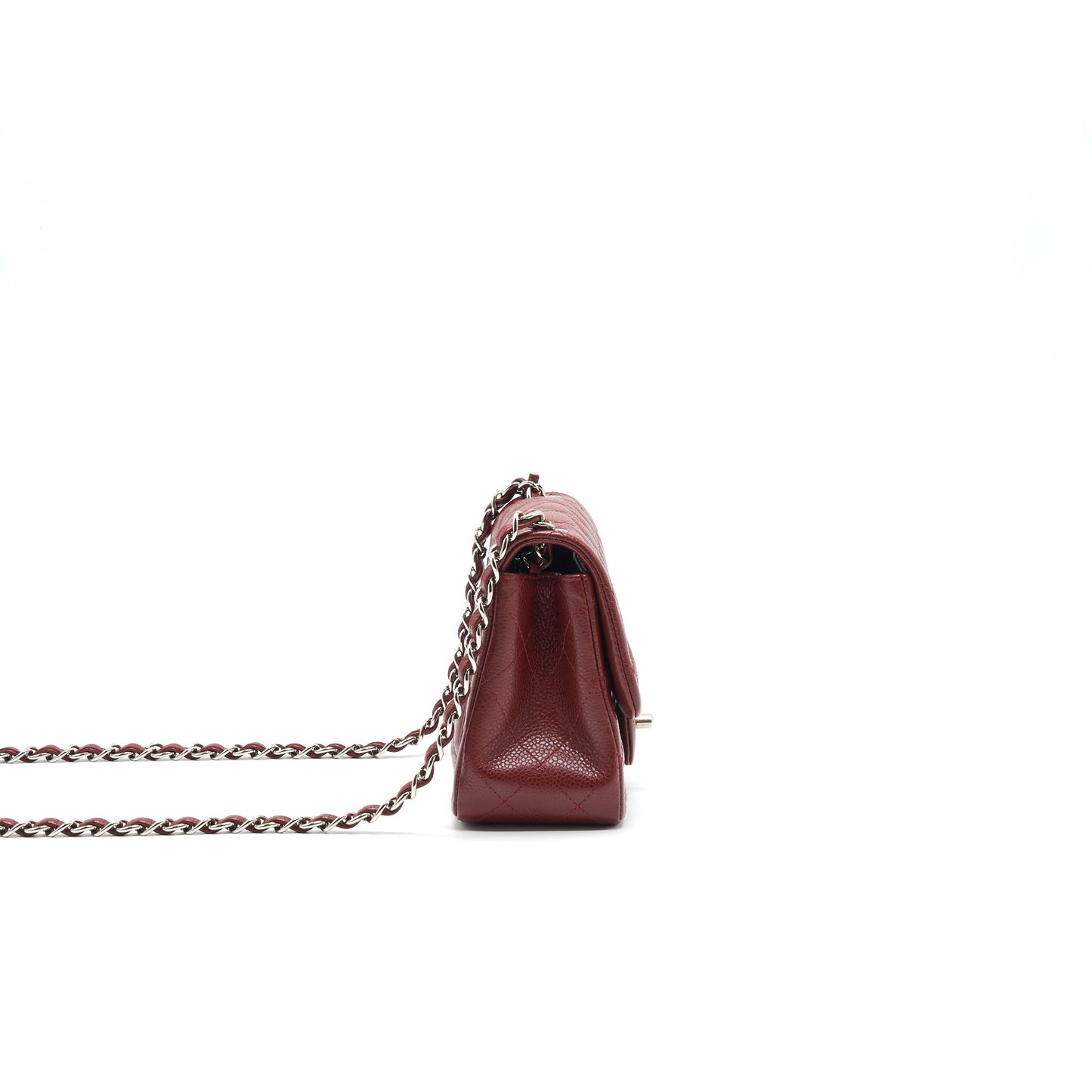 CHANEL MINI SQUARE CARVIAR RED SHW Handbag