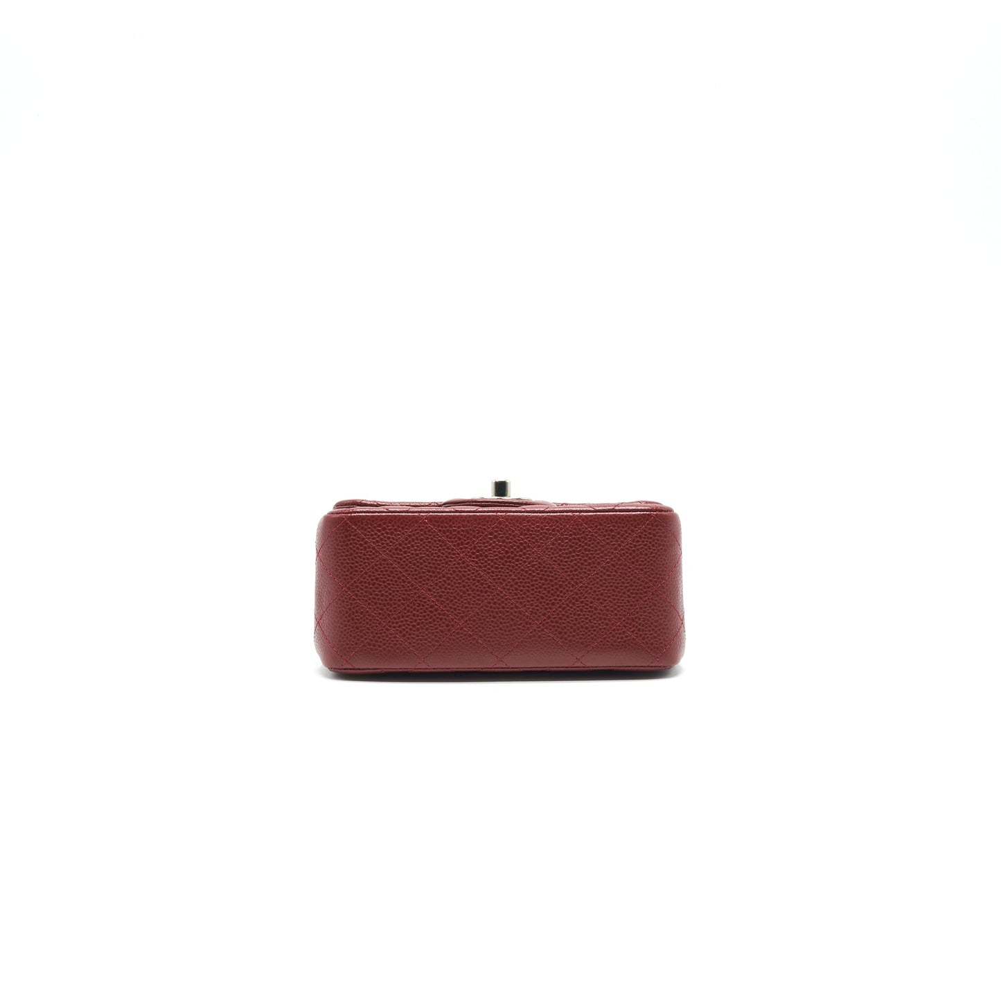 CHANEL MINI SQUARE CARVIAR RED SHW Handbag