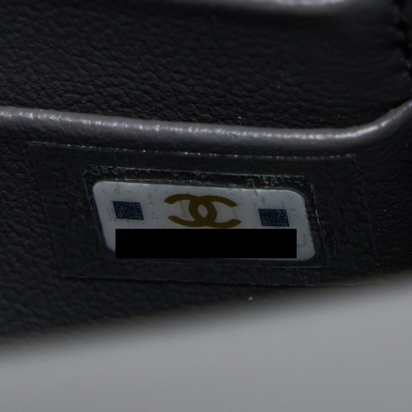 Chanel Mini Top Handle Flap Bag Lambskin Dark Grey L