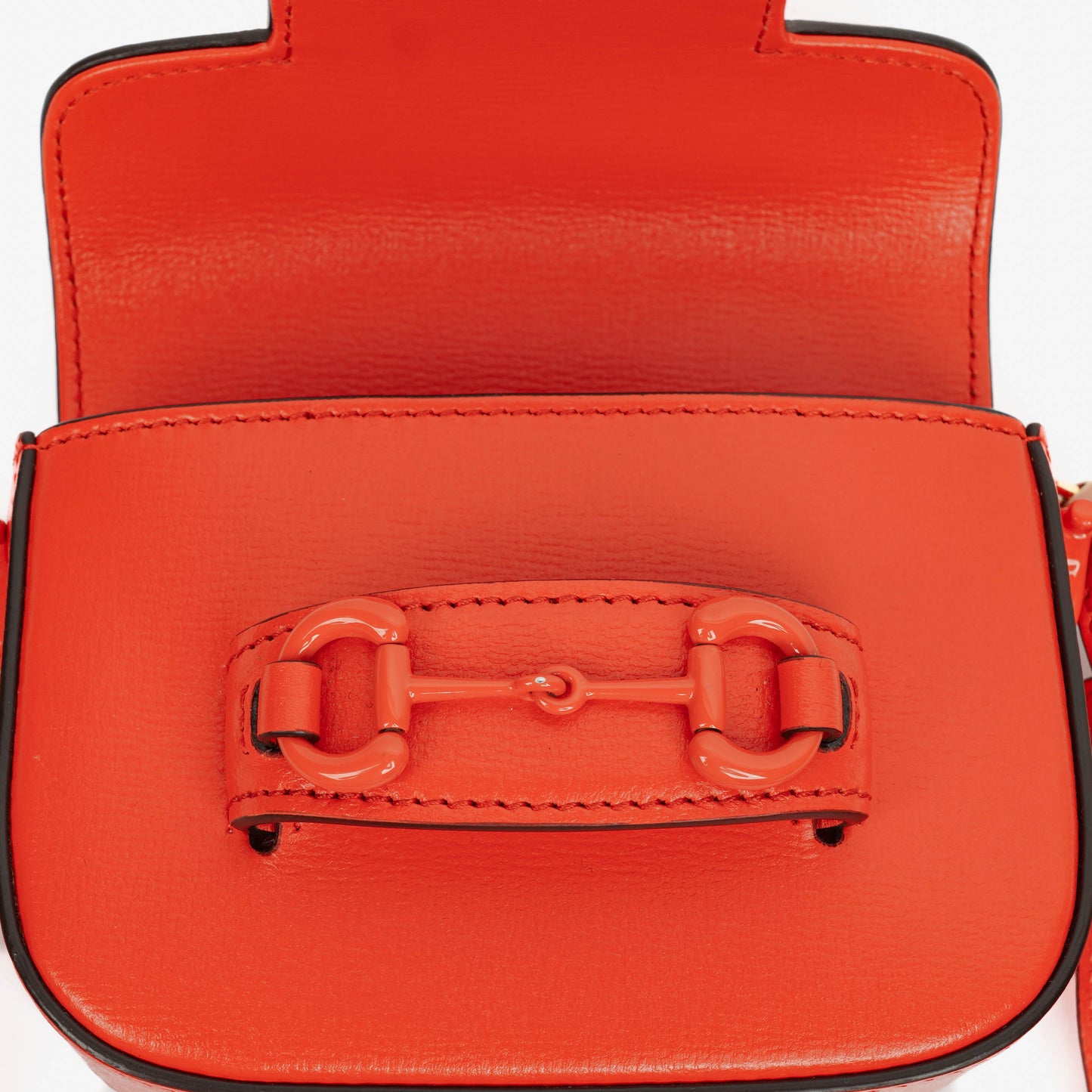 Gucci Orange Horsebit 1955 Flap Mini Shoulder Bag