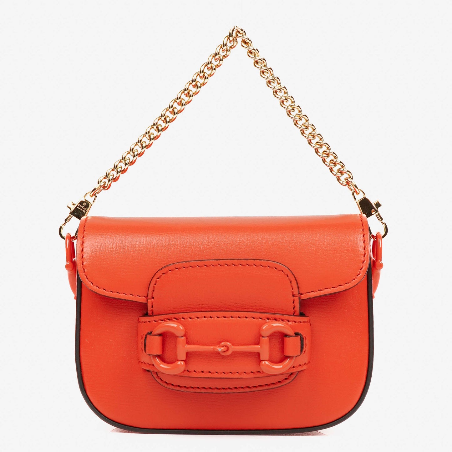 Gucci Orange Horsebit 1955 Flap Mini Shoulder Bag