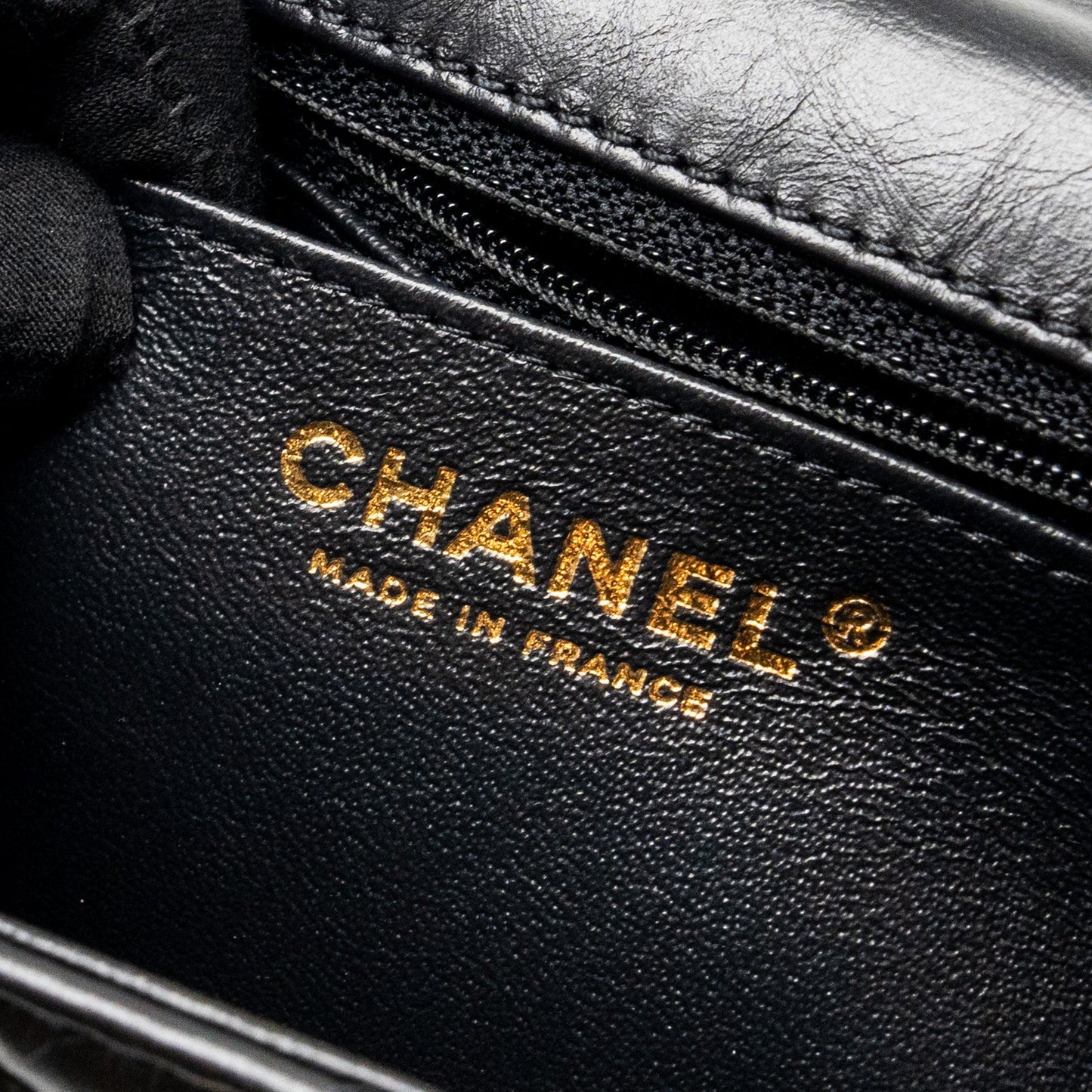 Chanel mini 2.55 reissue flap bag aged calfskin black