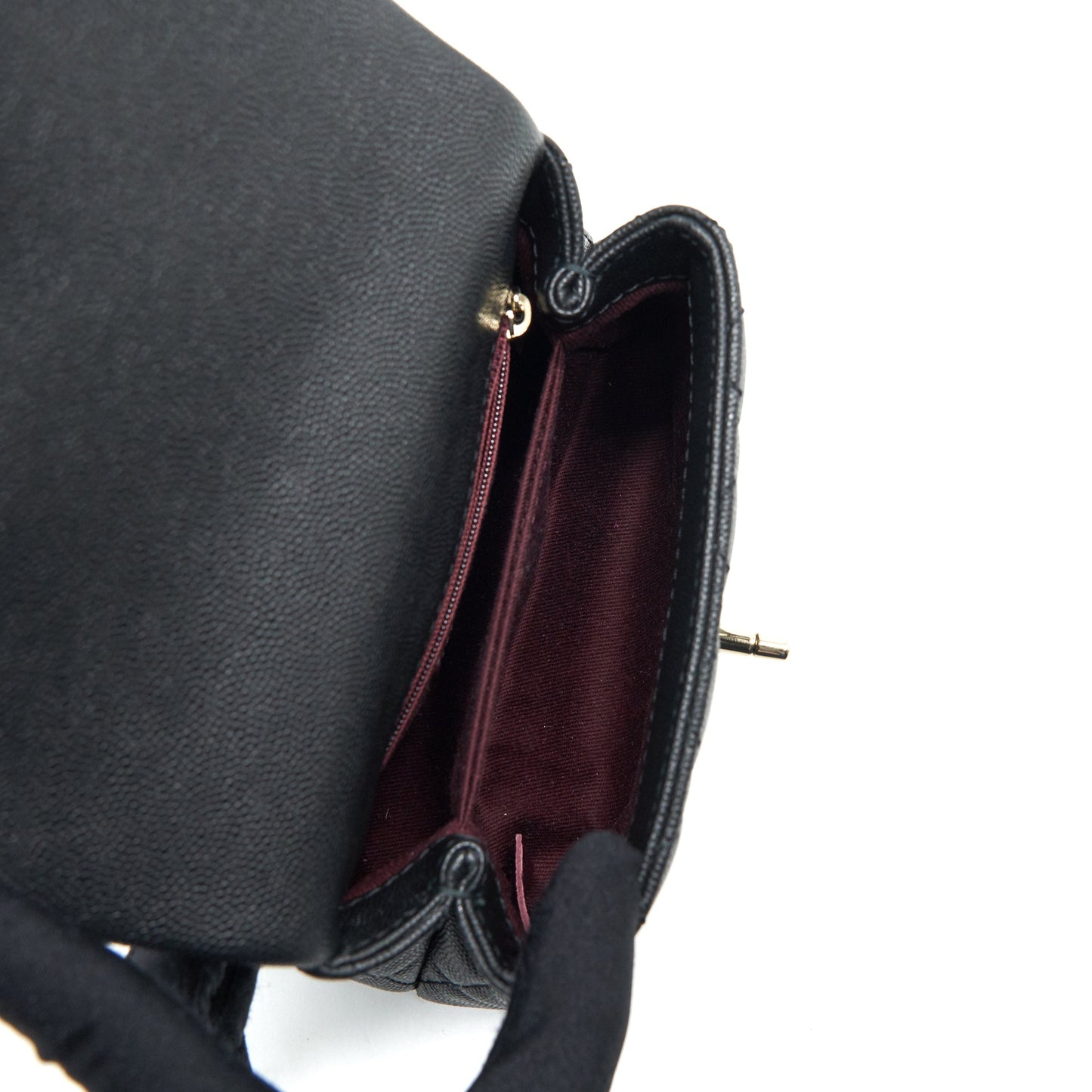 Chanel Coco Handle Extra Mini Black Embossed Handle L