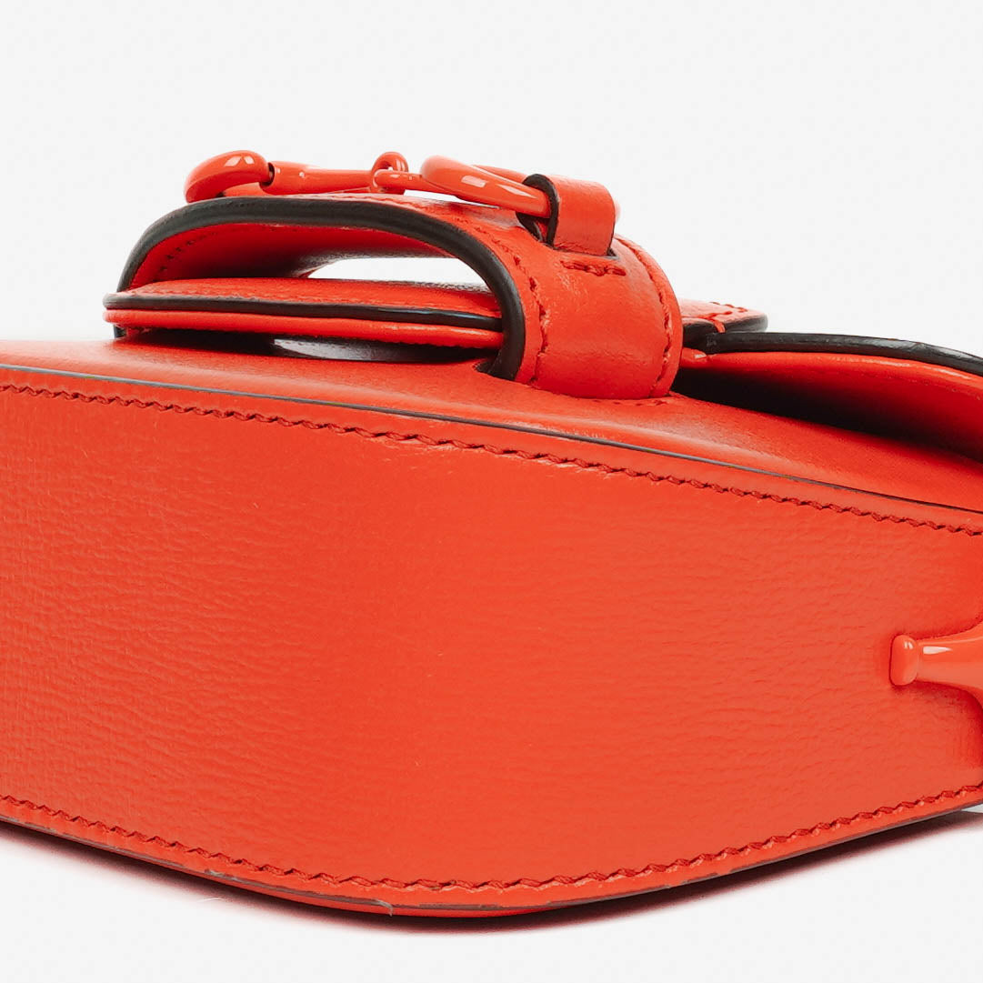 Gucci Orange Horsebit 1955 Flap Mini Shoulder Bag