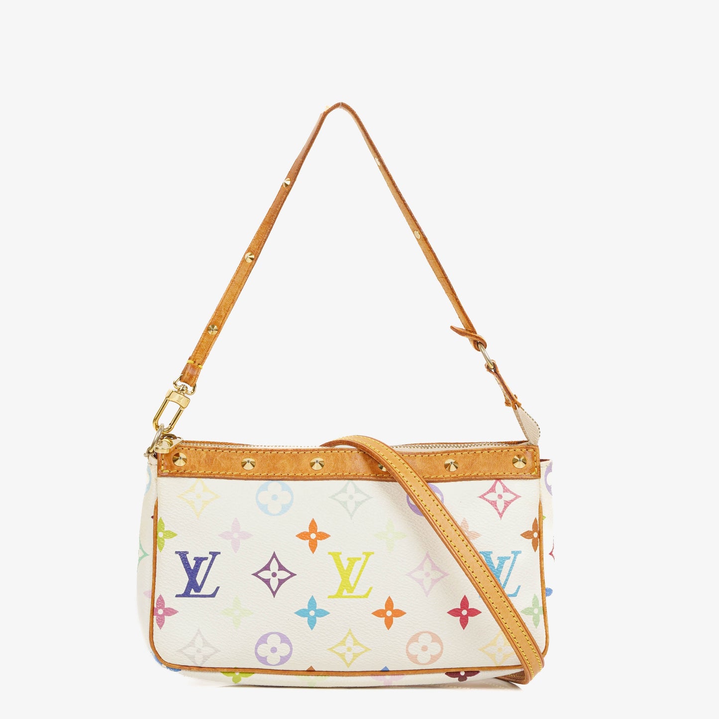 Louis Vuitton Takashi Murakami Pochette Accessoire Multicolor Clutch Handbag