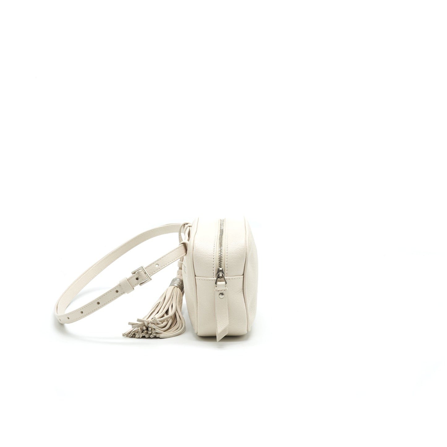 Saint Laurent Belt Camera Purse White