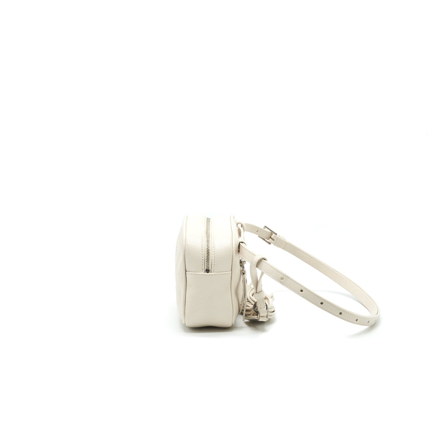 Saint Laurent Belt Camera Purse White