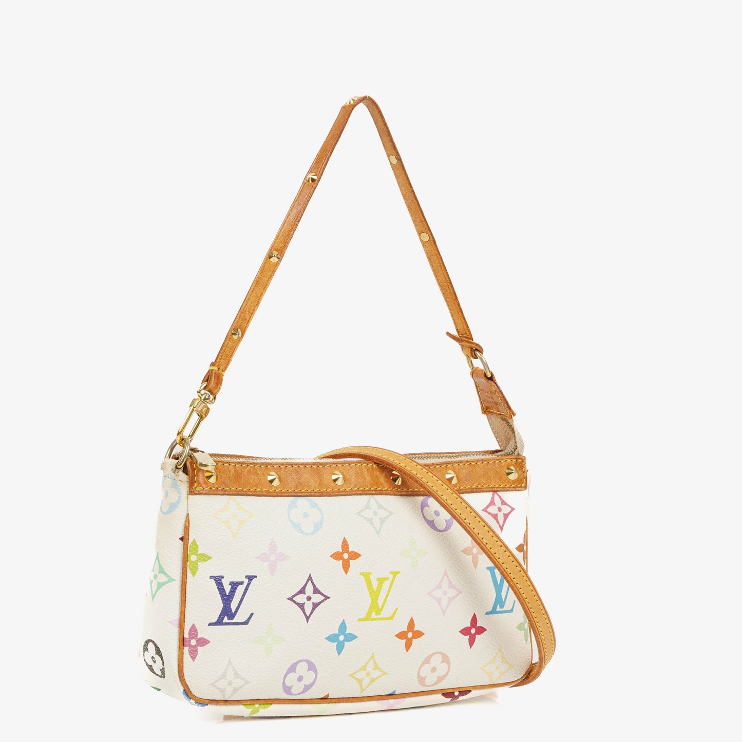 Louis Vuitton Takashi Murakami Pochette Accessoire Multicolor Clutch Handbag