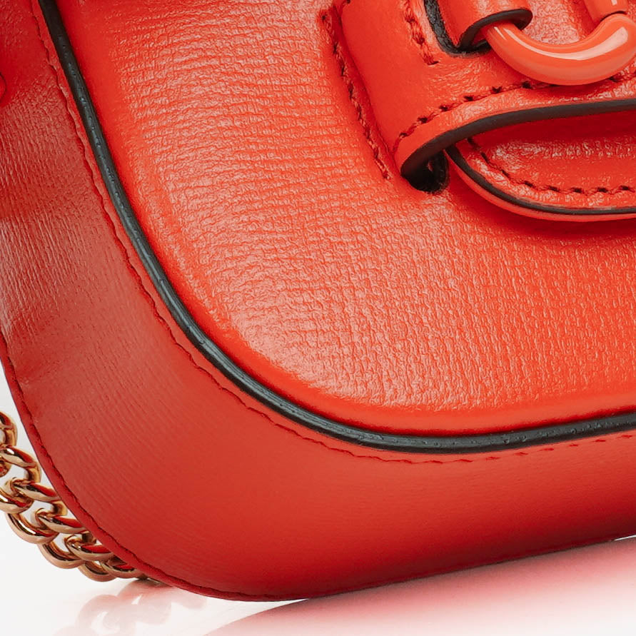 Gucci Orange Horsebit 1955 Flap Mini Shoulder Bag