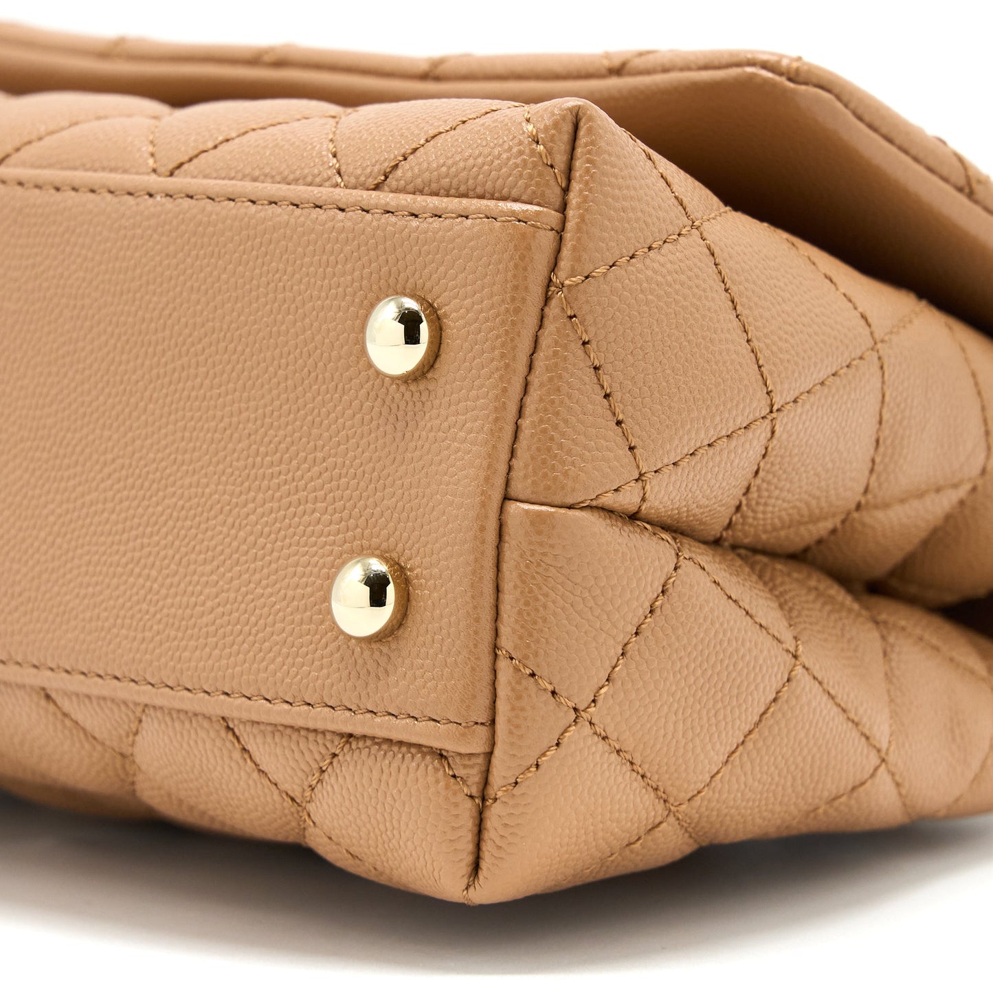 Chanel Small Coco Handle Caviar Brown