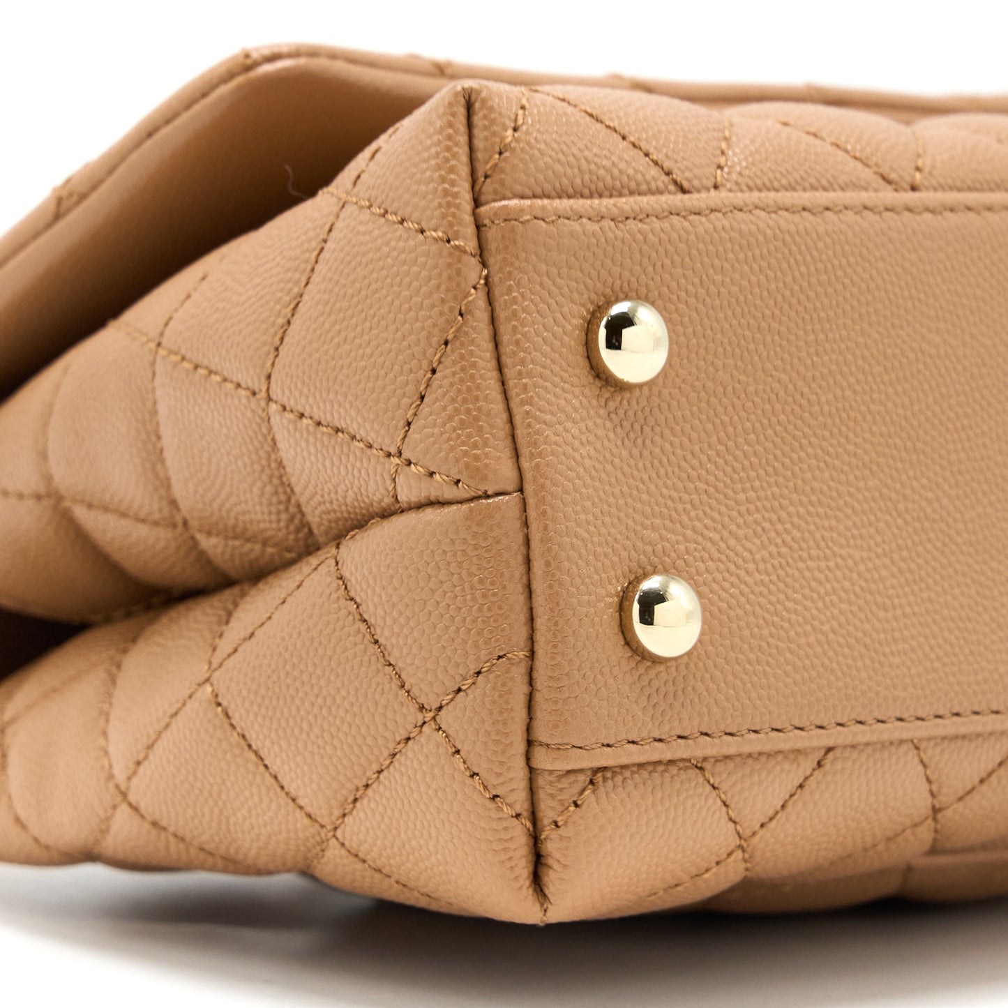 Chanel Small Coco Handle Caviar Brown