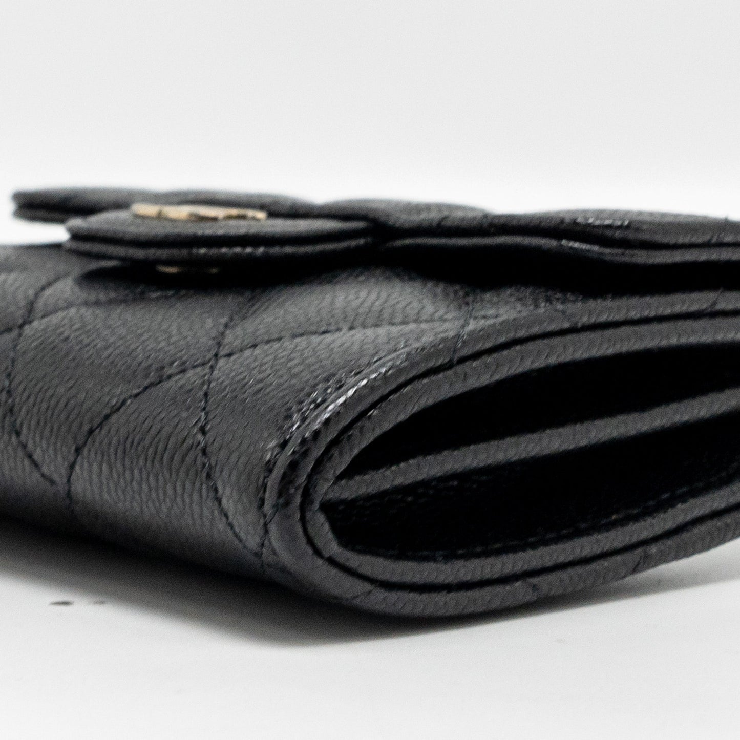 Chanel Classic Flap Card Holder Caviar Black L (Microchip)