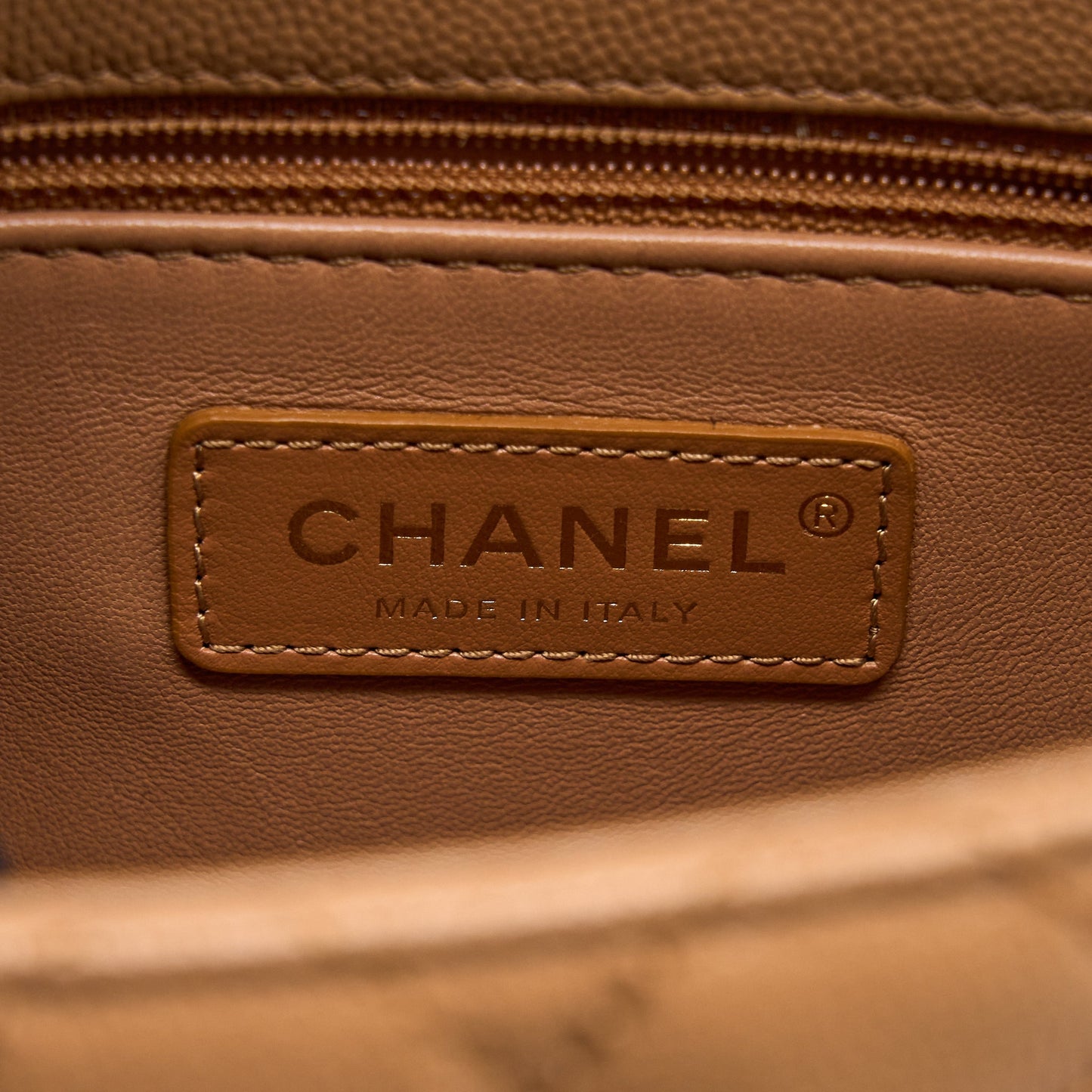 Chanel Small Coco Handle Caviar Brown