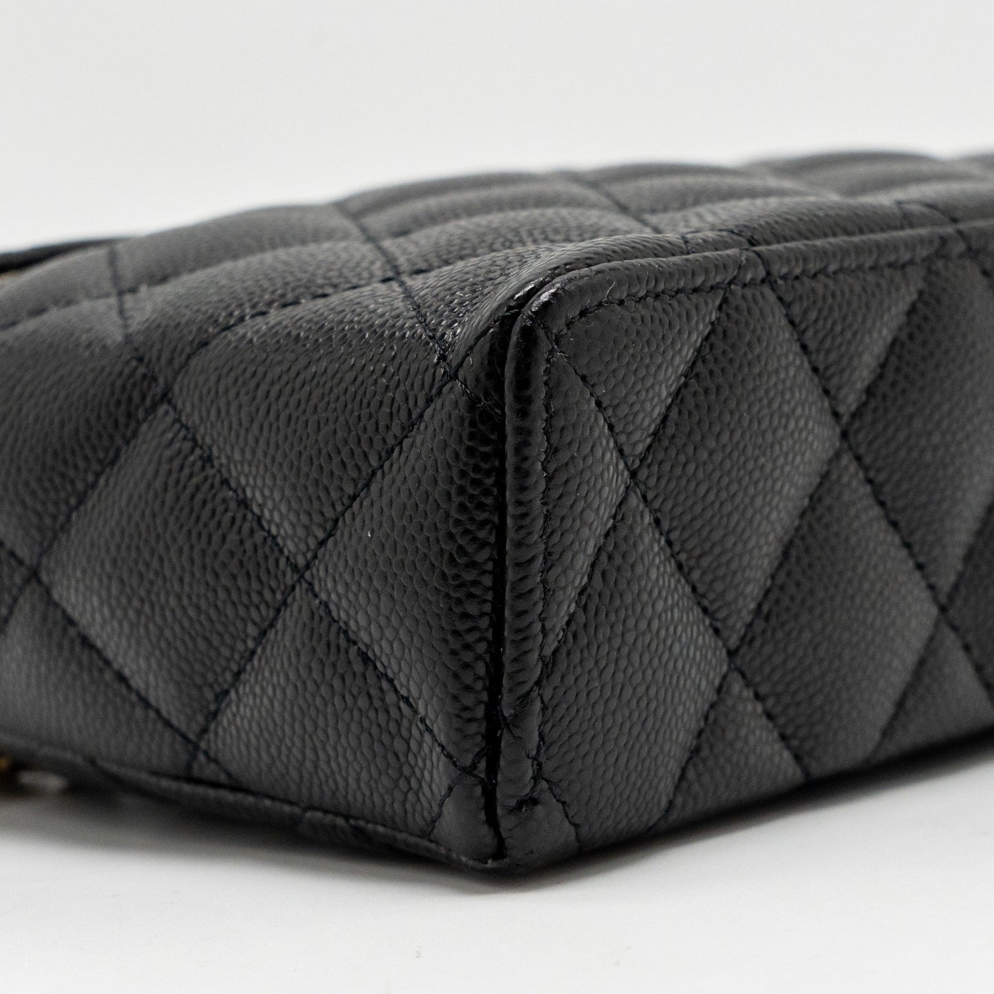 Chanel CC Top Handle Vanity Bag Caviar Black L (Microchip)
