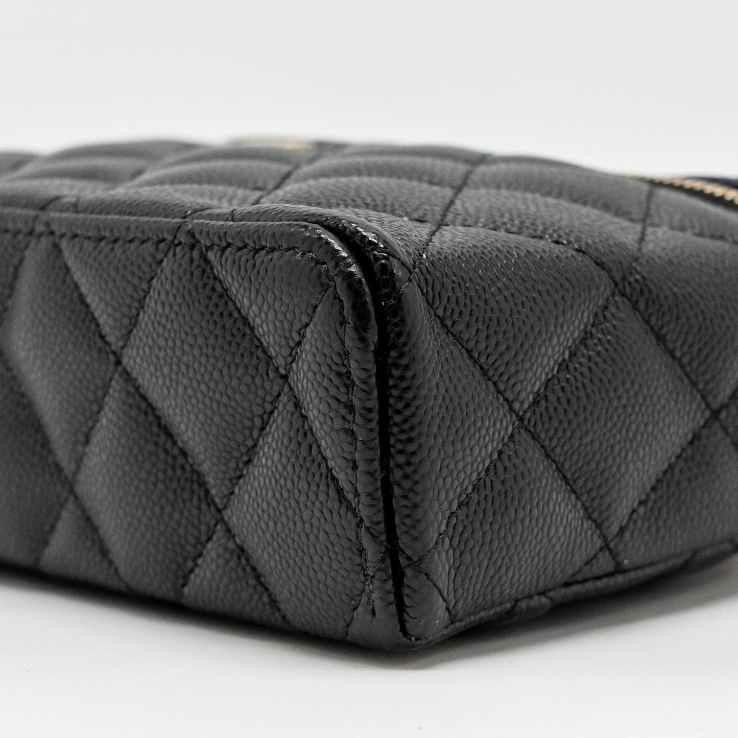 Chanel CC Top Handle Vanity Bag Caviar Black L (Microchip)