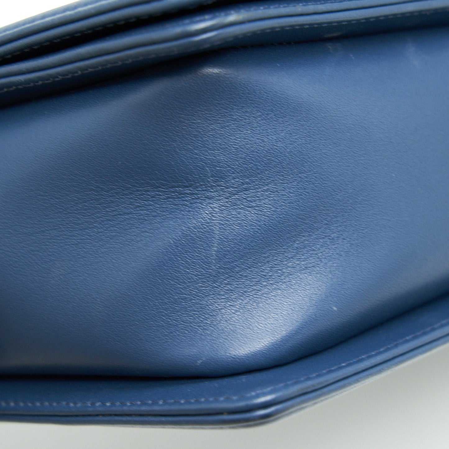 Chanel Medium Boy flap Bag Python Leather Blue L