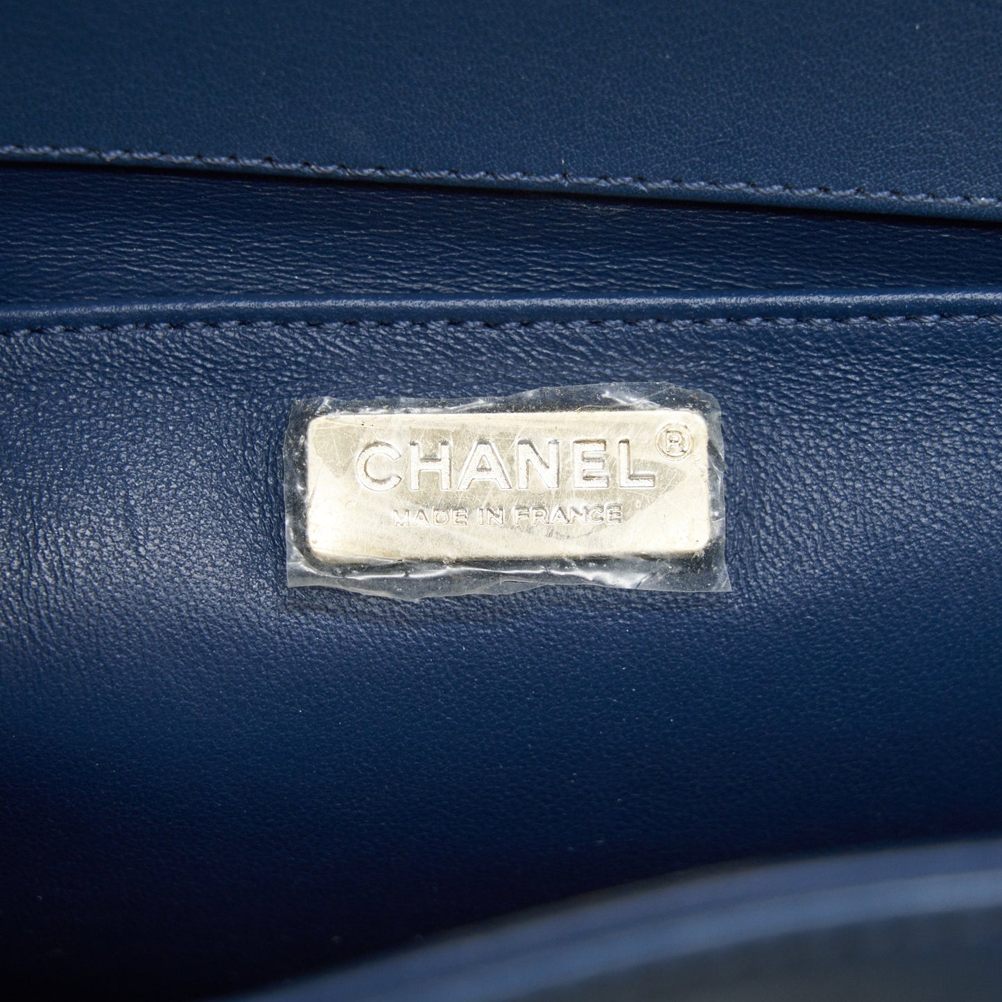 Chanel Medium Boy flap Bag Python Leather Blue L