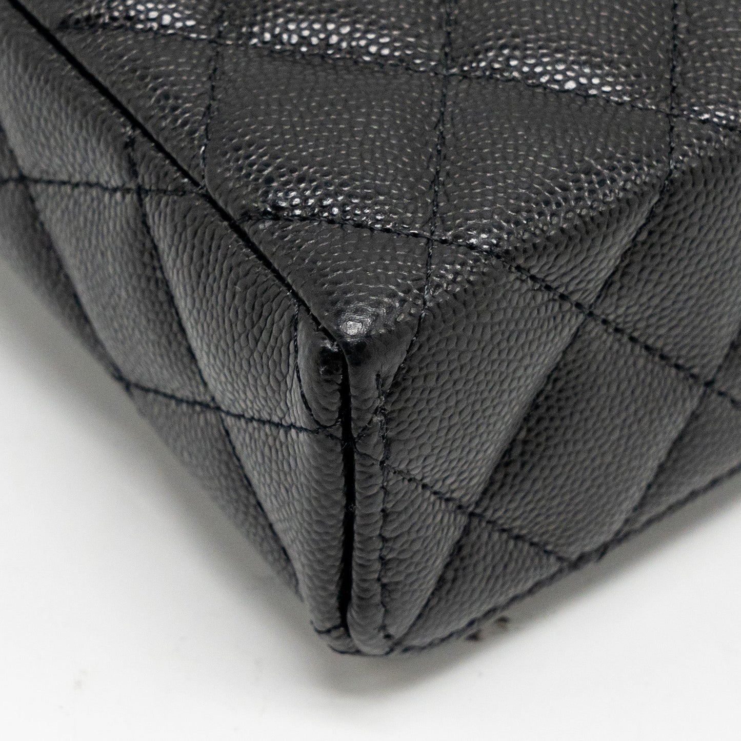 Chanel CC Top Handle Vanity Bag Caviar Black L (Microchip)