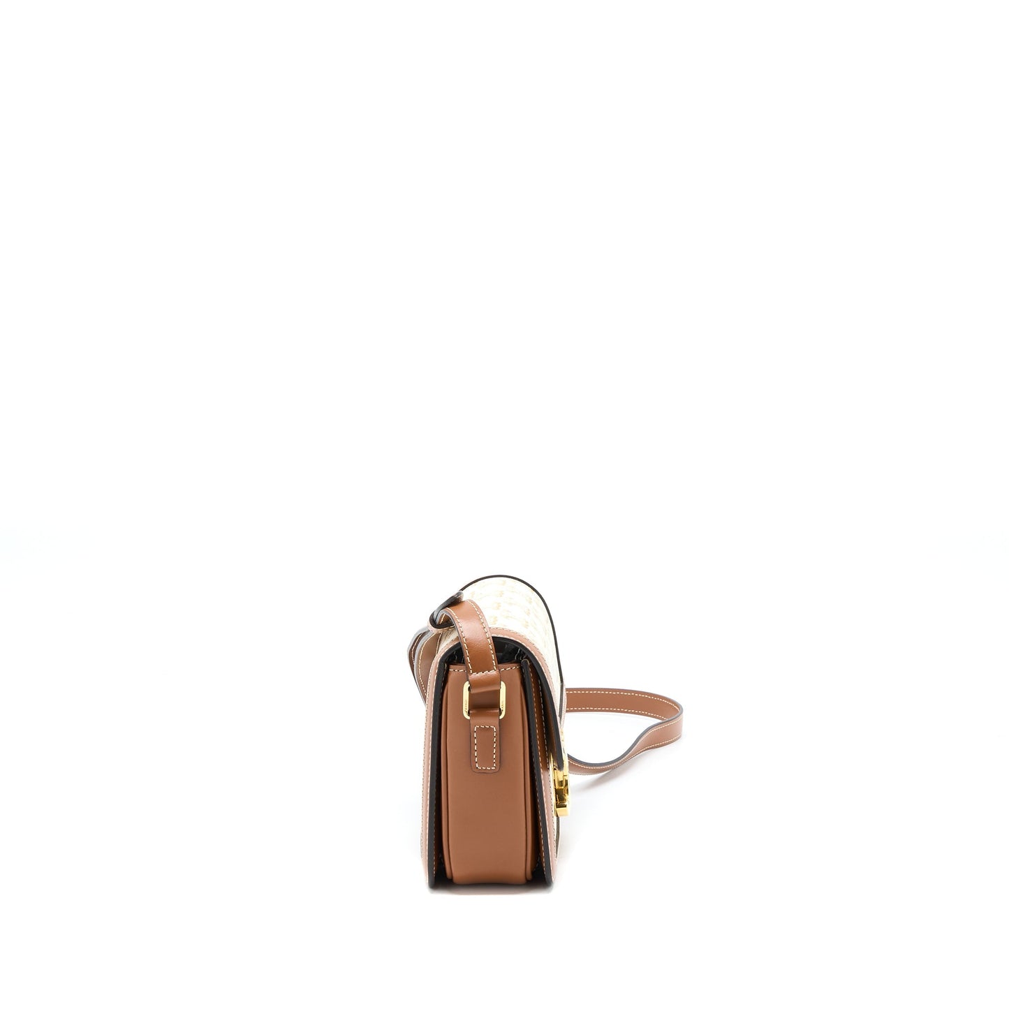 Celine Teen Triomphe Purse Triomphe Canvas/Calfskin White