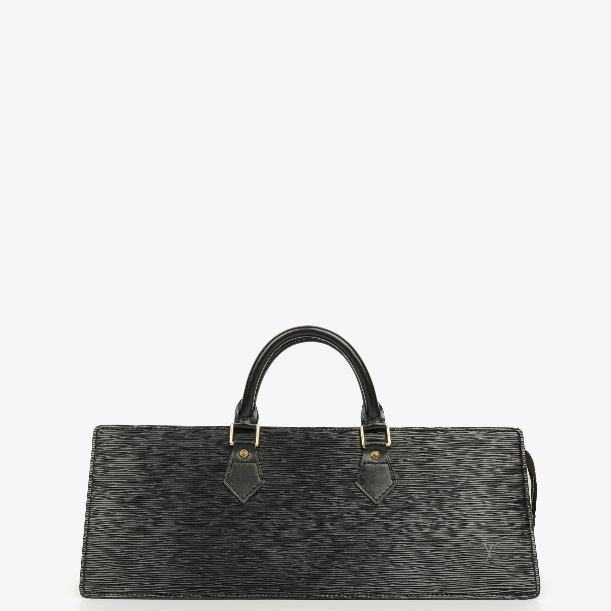 Authentic Louis Vuitton Black EPI Leather Sac Triangle Bag