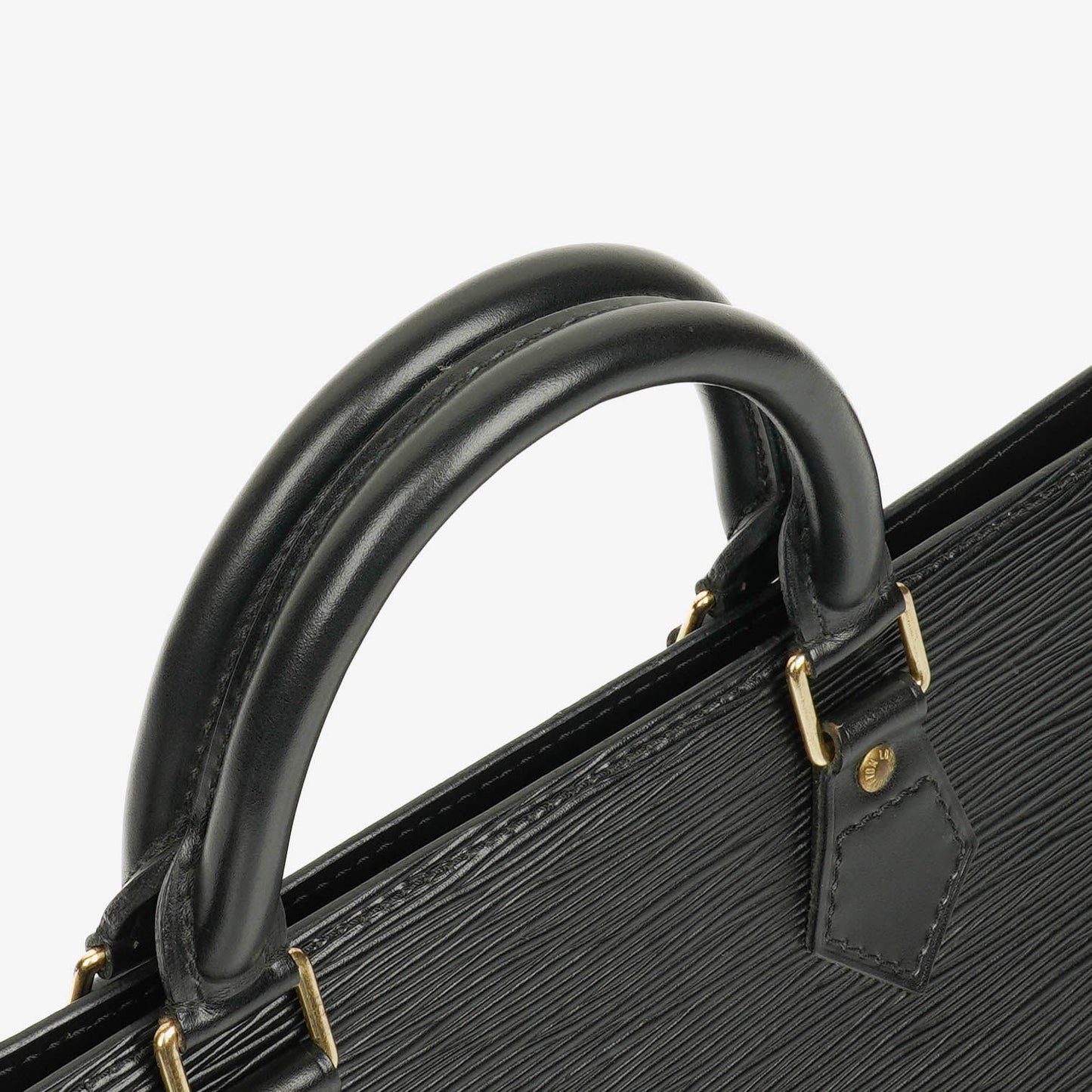 Authentic Louis Vuitton Black EPI Leather Sac Triangle Bag
