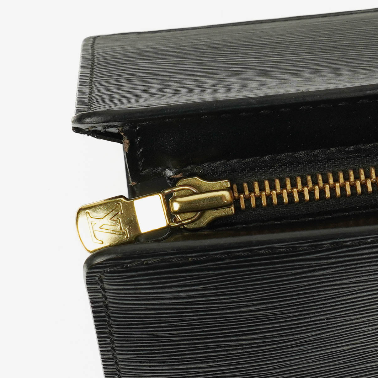 Authentic Louis Vuitton Black EPI Leather Sac Triangle Bag
