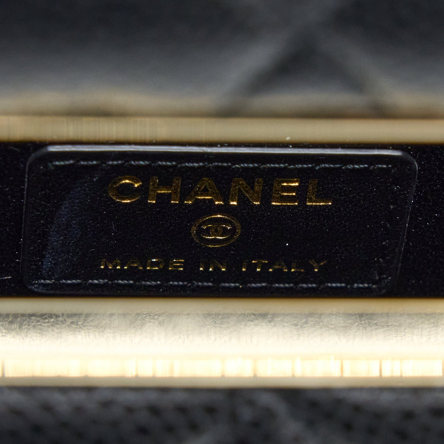 Chanel Vertical Evening Chain Bag Caviar Black L (Microchip)
