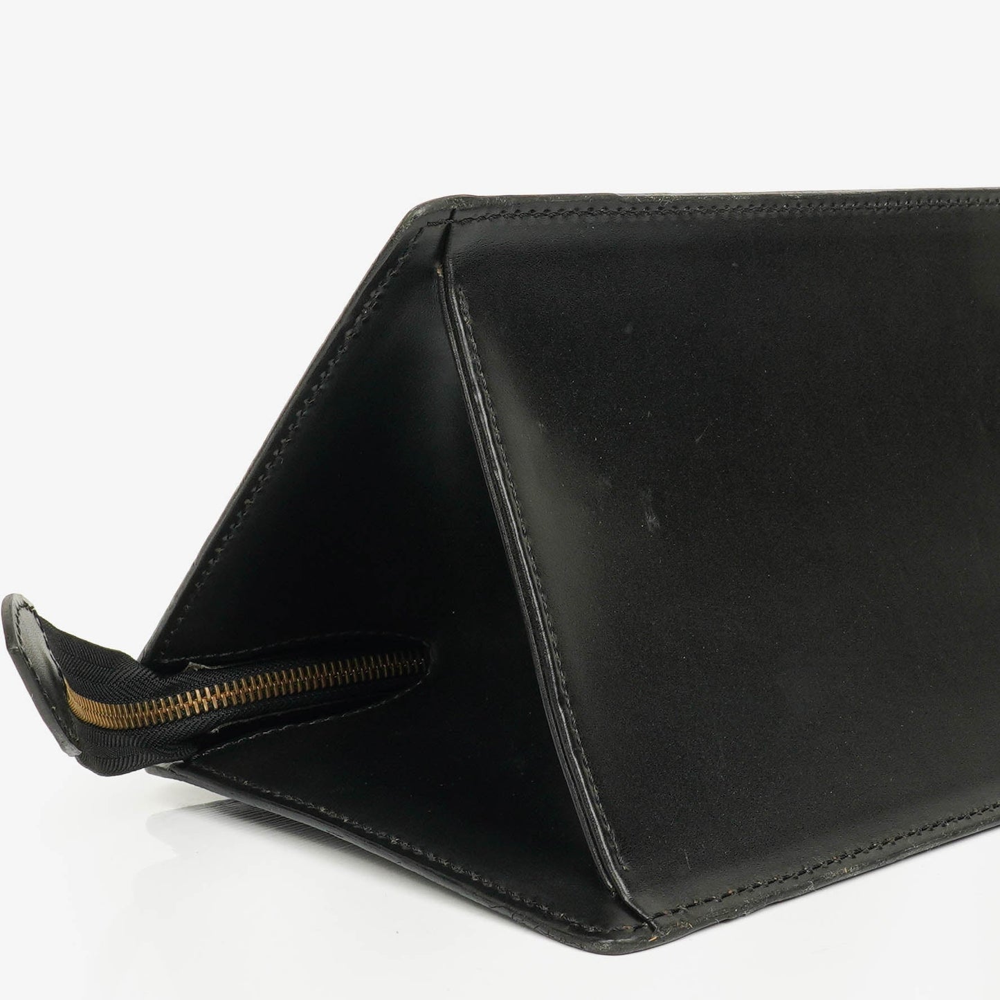Authentic Louis Vuitton Black EPI Leather Sac Triangle Bag